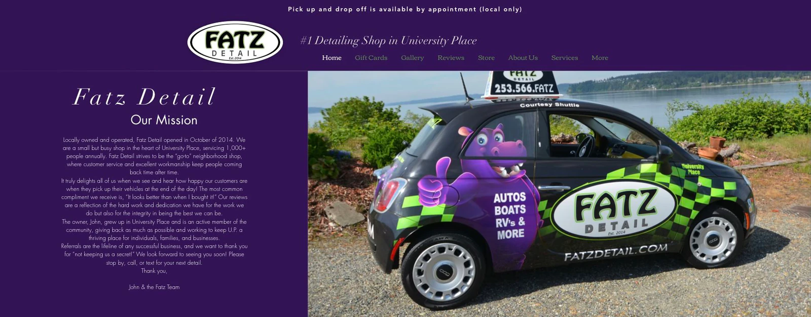 Fatz Detail website design
