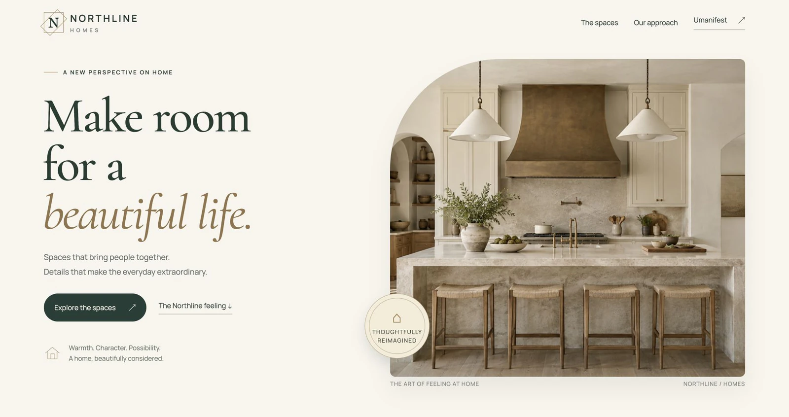 Northline Homes website design